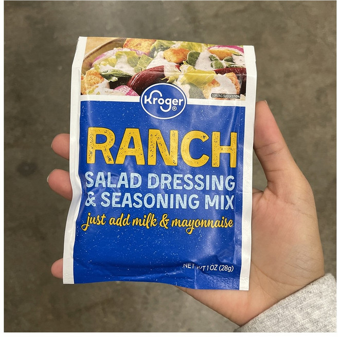Kroger Ranch Salad Dressing & Seasoning Mix 크로거 랜치 샐러드 드레싱 앤 시즈닝 믹스 1oz(28g) 20팩
