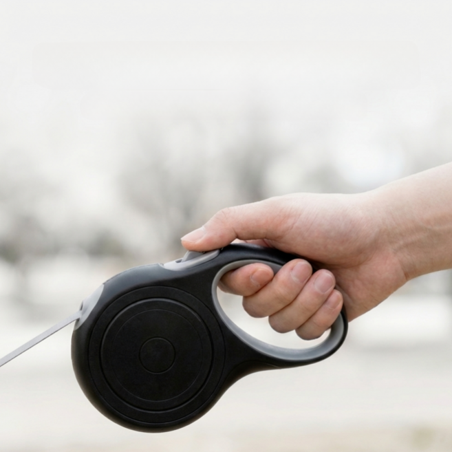 아이펫스맘 튼튼한 중대형견 고강도 자동 리드줄 5m 8m 안끊어지는 강아지 산책줄, 1개, 그레이