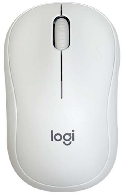 로지텍 무소음 무선 마우스, 화이트, M221