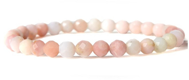 원석팔찌 심플팔찌 로맨스의 핑크오팔 컷팅