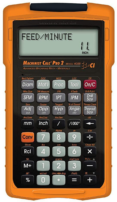 Calculated Industries 4088 Machinist Calc Pro 2 고급 가공 계산기 재료 및 공구 설정을 위한 속도 및 피드 DOC LOC WOC, Calculated Industries 4088 Mac, 1개