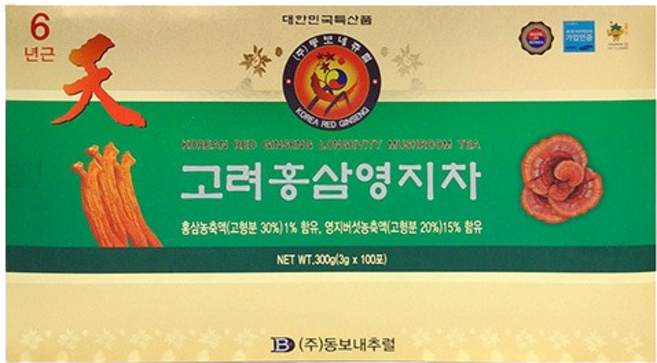 동보내츄럴 국산 홍삼 영지버섯 영지차 갈근 농축액 고형차 건강차 100P, 3g, 1세트