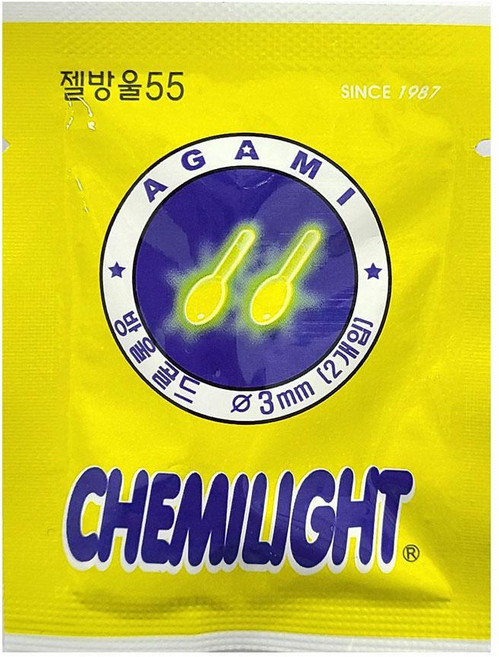 아가미 젤방울 골드케미 3mm 3봉 야간케미 민물케미