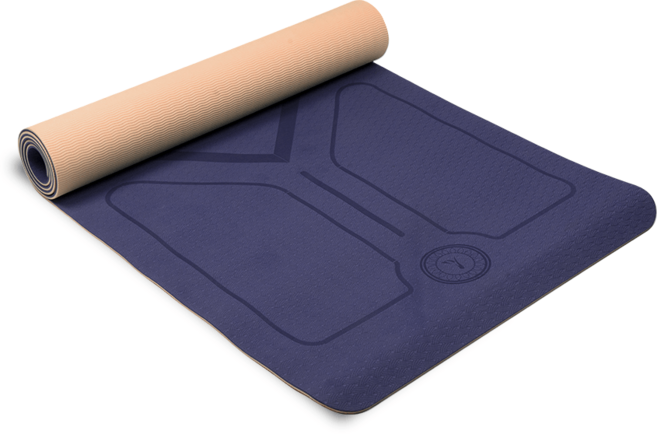 아따산 k4 카르마 TPE 센터라인 요가매트 6mm, 라훌:네이비+옐로우, 1개