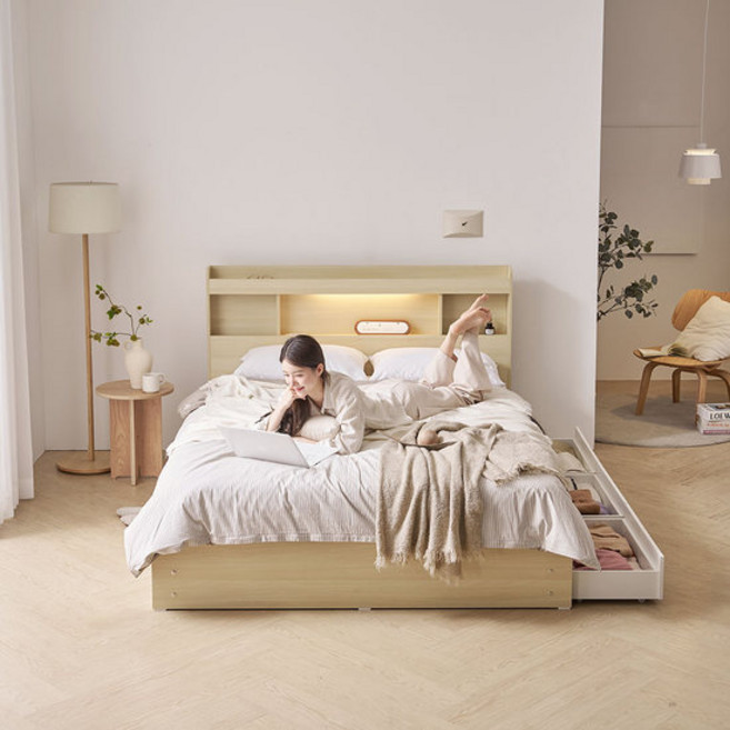 베디스 온유 호텔식 수납침대 퀸/킹 공용 Q/K, 화이트