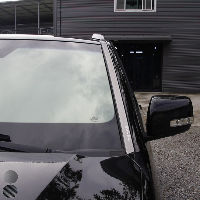 [모터스파이] 기아 호환 모하비 앞유리 양측면 사이드 가니쉬 알루미늄 몰딩, 카본