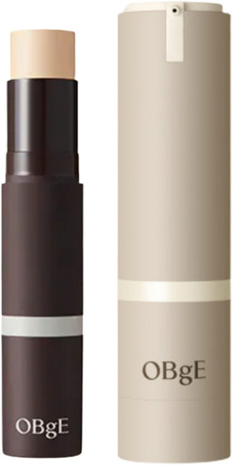 OBgE 自然遮瑕素顏霜 + 自然遮瑕粉底棒組合, 素顏霜+3號 柔沙色 粉底棒, 1個