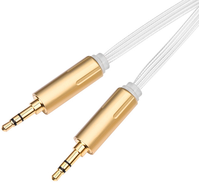 오디오 분배기HIFI OCC 은도금 AUX 차량용 전화 오디오 수-수 연결 케이블 3.5mm, 02 5m, 01 I to I, 1개