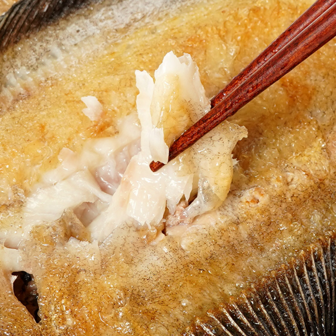 [재구매폭주!] 겉바속촉 국내산 손질 반건조 참가자미, 1박스, 3마리_220g 내외