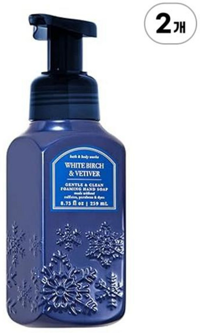 배쓰앤바디웍스 젠틀 포밍 핸드 소프 (화이트 버치 앤 베티버) Bath & Body Works Gentle Foaming Hand Soap (White Birch & Vetiver, 2개, 259ml
