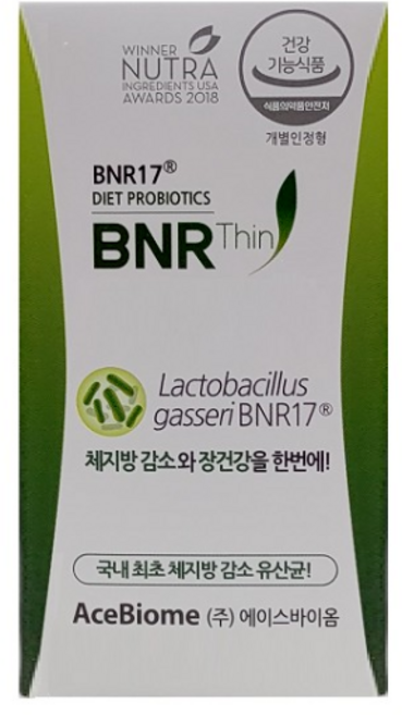 [본사정품] BNR17 비에날씬 다이어트 유산균 모유유래 450mg 60캡슐 장건강 체지방감소 모유유산균 락토바실러스, 1개, 60정