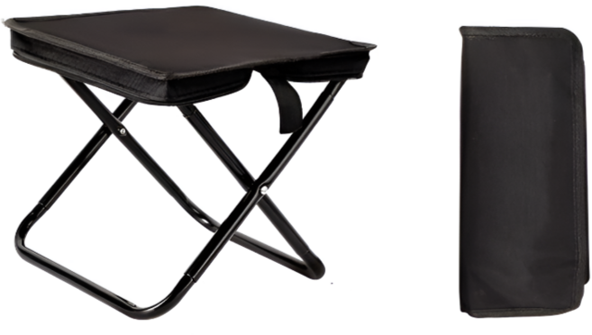 Velon 접이식 휴대용 캠핑의자 낚시용품, 1개, 블랙