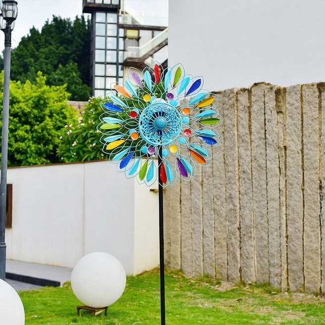 초대형 태양광 철제 정원 바람개비 관리 조형물 가꾸기 소품 야외 조명 마당 꾸미기 테라스 가로등, 06.오로라글로우