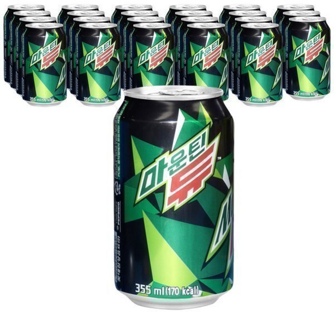 마운틴듀 음료수 탄산음료 사이다 콜라, 355ml, 24개