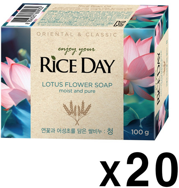 라이스데이 비누 청, 100g, 20개입