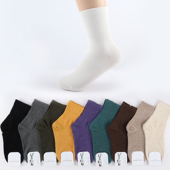 여성 학생양말 밴딩 중목양말 교복양말 10켤레세트