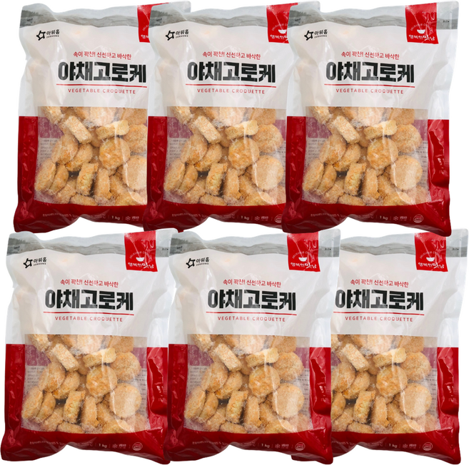 아워홈 행복한맛남 야채고로케, 1kg, 6개