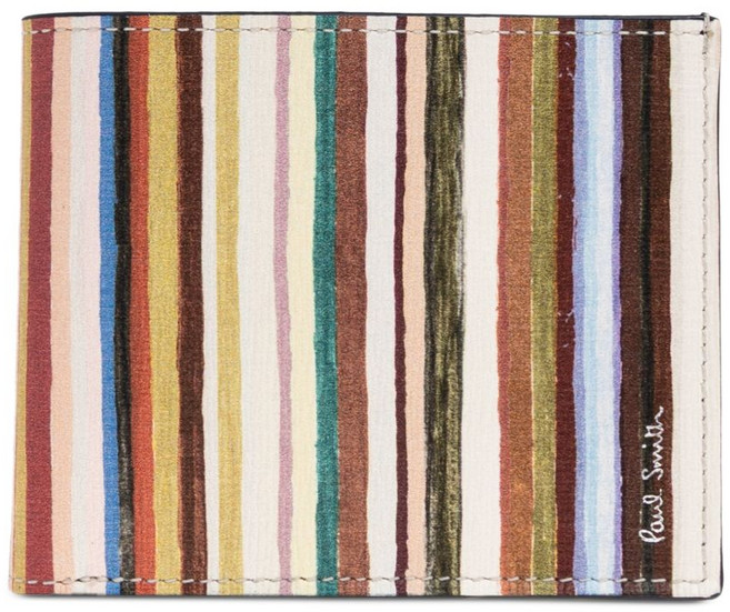 폴스미스 스트라이프 레더 카드홀더