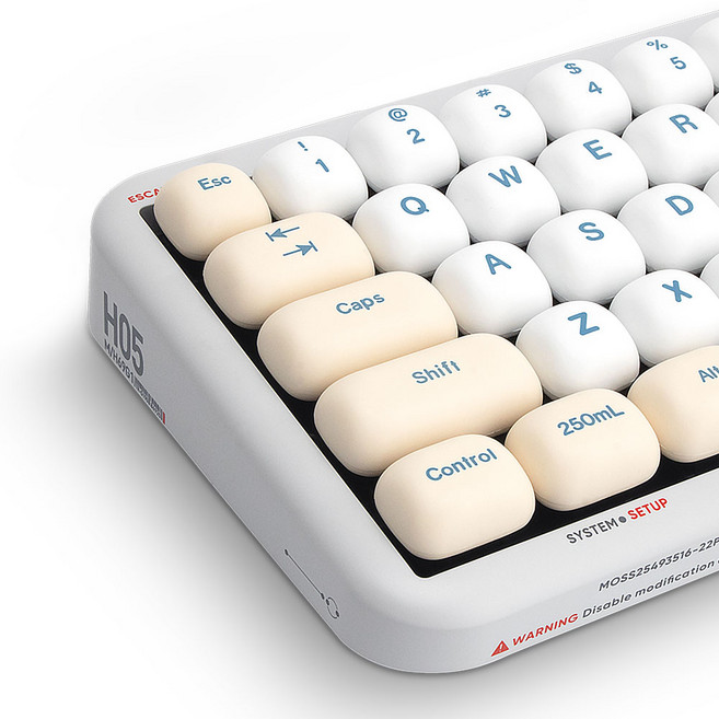 키픽 소이밀크 두유 키캡 MOG PBT 143키 조약돌, KP-C21, 딥블루 아이보리