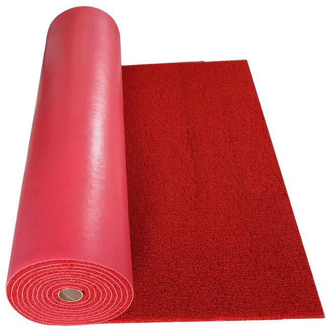 초면애 코일매트 막힘형 10mm 출입구 현관매트 (120cm폭) 2M단위 수량만큼 이어서 맞춤재단 발송, 2M 레드, 1개