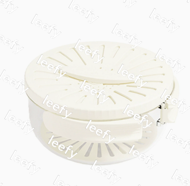 SMABAT 다용도 과일야채 세척 바구니 물빠짐 야채바구니 채반 과일 보관용기 샐러드볼 접이식 손잡이 바구니, 1개, 화이트