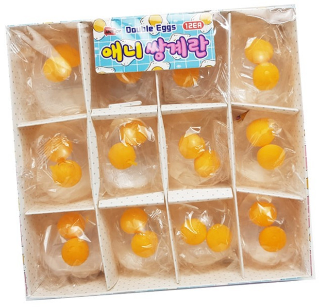 애니 쌍계란 주물럭 말랑이(12입), 단품, 상세페이지 참조