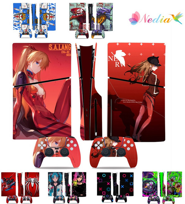 ps5 플레이스테이션5 슬림 디스크 에디션 전신 보호 스킨 스티커, 1세트, 퍼스트건담