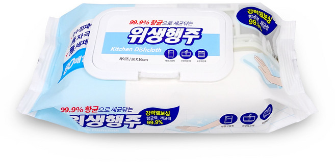 엠보싱 위생행주 80매 행주티슈 항균티슈 제균티슈 일회용행주, 80개, 1개