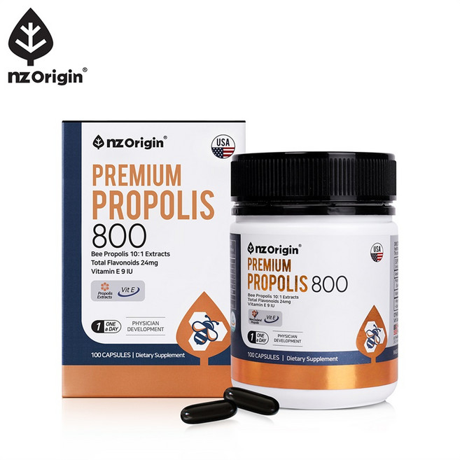 엔젯오리진 프리미엄 프로폴리스 800 (100캡슐), 1개, 100정
