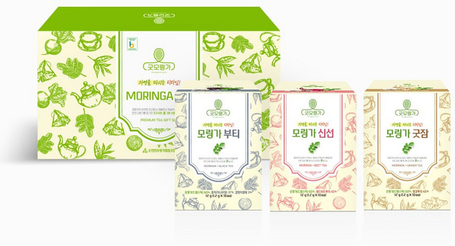 국산 모링가 차 3종 선물세트, 순천만 모링가 차 3종