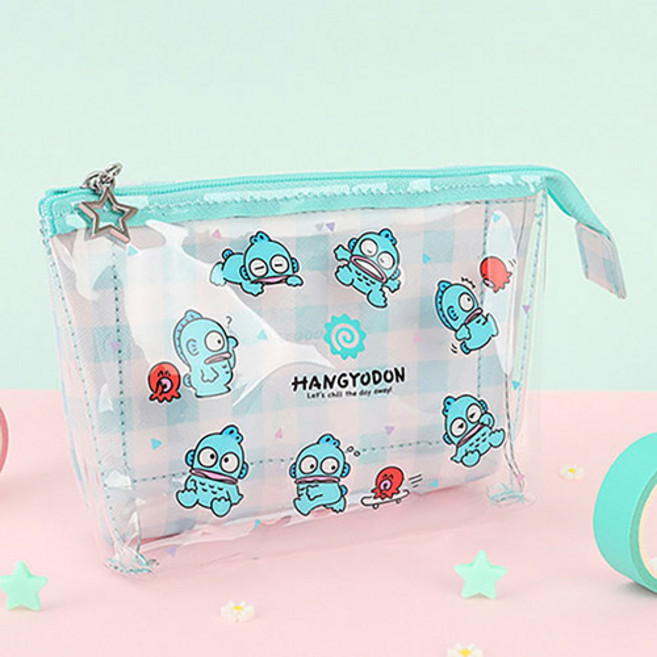 산리오 패턴 이중 파우치 한교동