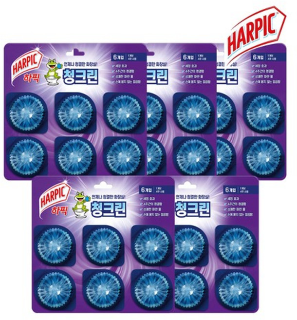 하픽 청크린 드롭 변기세정제 6개입 x5개
