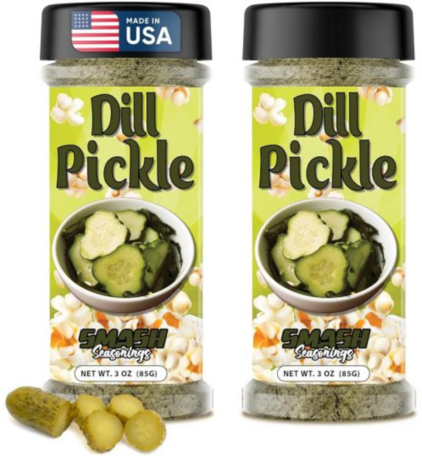 Smash Seasonings 토마토 가루 파우더 분말 피자 팝콘 시즈닝 셰이커 2개 세트 강렬한 맛의 블렌드 마늘 바질 오레가노 포함 고급 스프링클링 칩 감자튀김 파스타 채소, 딜 피클, 85g