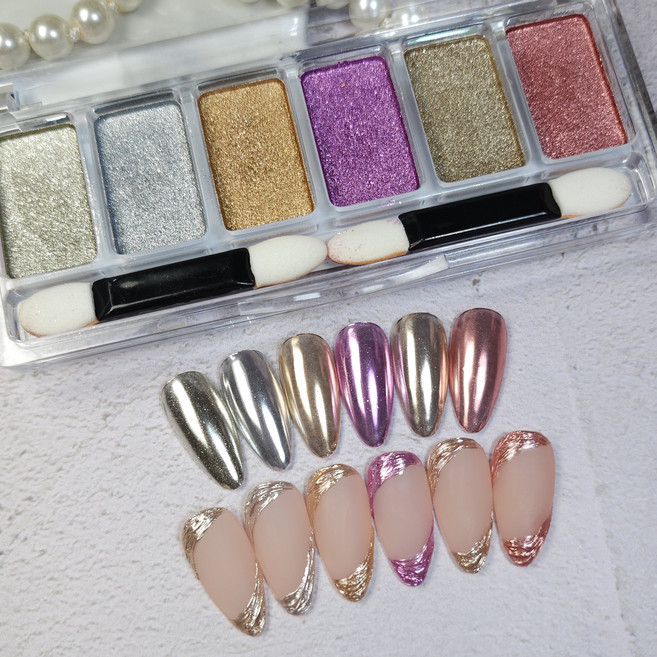 고체미러파우더 6종, 고체미러파우더 6종세트 -1번, 1개, 혼합