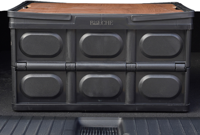 볼체 자동차 트렁크 정리함 55L 폴딩박스 테이블 SUV 승용차 공용 (BC-TOJ-01), 01.아이언블랙