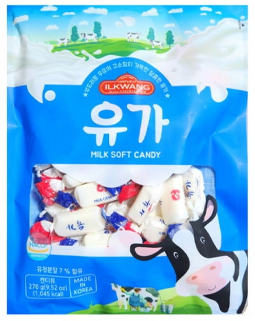 유가사탕 카라멜 우유카라멜 일광 유가 270g 1BOX 10개입 유청분말사탕, 10개