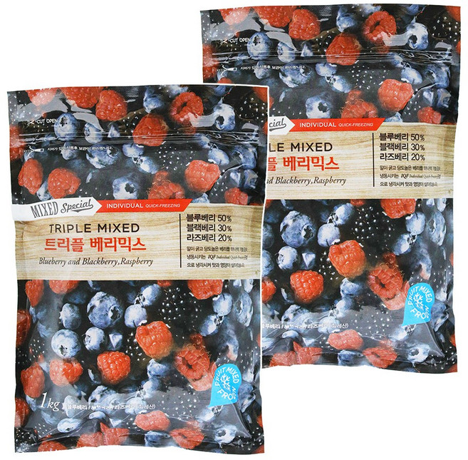 무첨가 100% 트리플베리 칠레산, 2개, 1kg