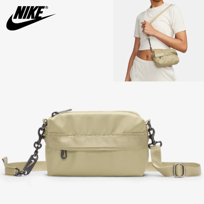 [국내매장판] 나이키 퓨추라 럭스 크로스바디백 여행용 여권가방 핸드폰 휴대용품 메신저백 골드카키