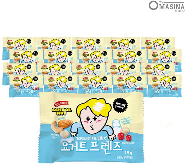 [시선] 하루견과 요거트프렌즈18g x 20봉, 20개, 요거트프렌즈, 18g