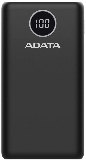 ADATA 威剛 P20000QCD 數位顯示 20000mAh 18W PD QC3.0 快充 行動電源, 黑
