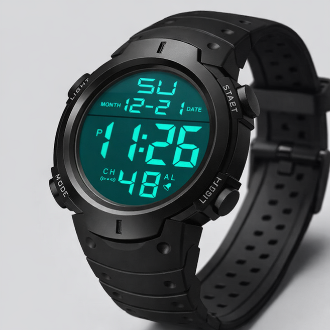 남성 디지털 손목 전자시계 군인 스포츠시계 생활방수 아웃도어 등산 낚시 캠핑