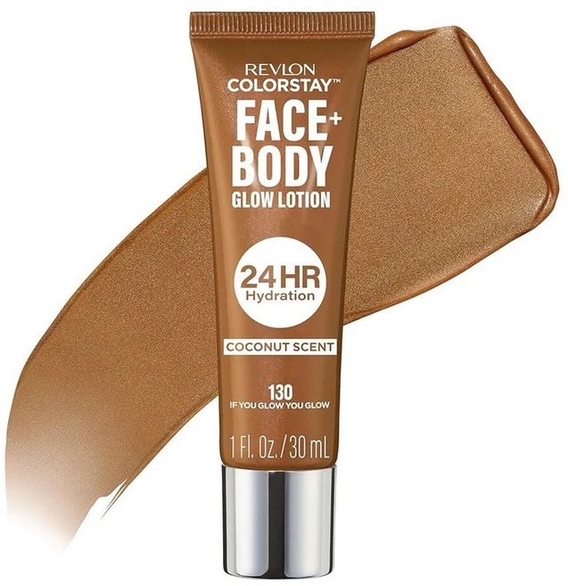 레브론 컬러스테이 페이스 & 바디 글로우 로션 하이드레이팅 모이스처라이저 24시간 하이드레이팅 일루미네이팅 쉬머 유 130, 130 If You Glow You Glow, 1개, 30ml - 쿠팡