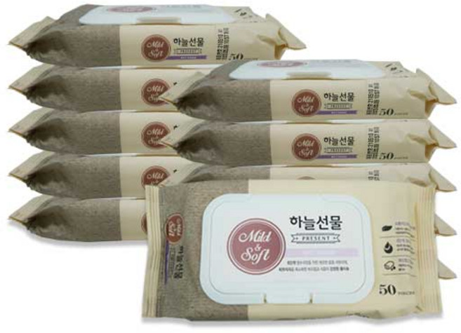 한리빙_하늘선물물티슈50매캡형_0888, ONE, 1개