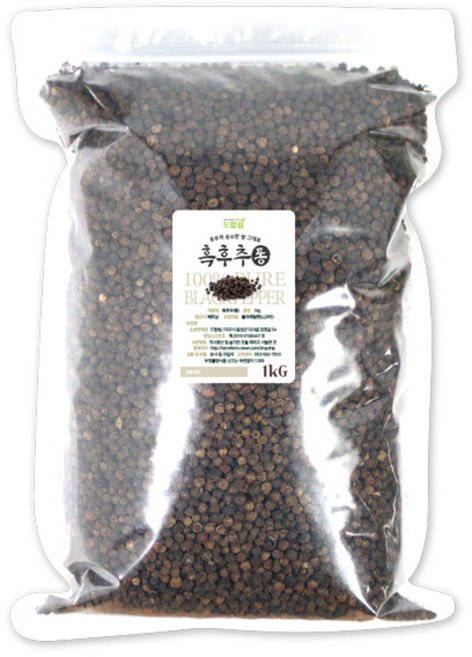 드랍쉽 통흑후추(베트남) 1kg 후추 통후추 흑후추, 통흑후추[베트남] 1kg, 1개