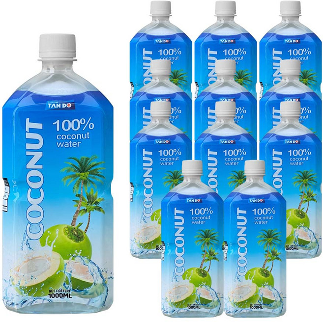 TANDO 코코넛 워터 100%, 1L, 12개