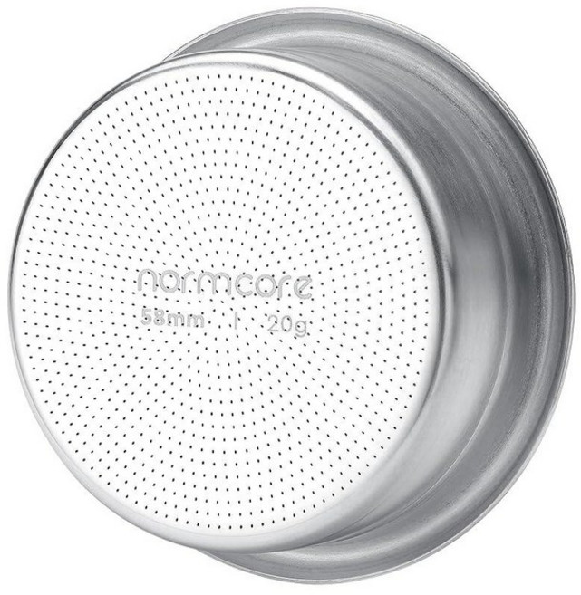 Normcore 58mm 정밀 고추출 바구니 20g 에스프레소 필터 바스켓 0.8mm 두께의 스테인리스 스틸 구멍 지름 0.28mm 58.5mm 퍽 스크린과 용지 200개 포함, Normcore 58mm 정밀 고추출 바구니 20g 에, 1개