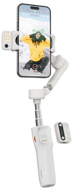 Hohem iSteady V3 Ultra 三軸AI觸控螢幕手機穩定器, 月岩白, 1個