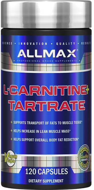 Allimax 左旋肉鹼&酒石酸鹽植物膠囊, 120顆, 1罐