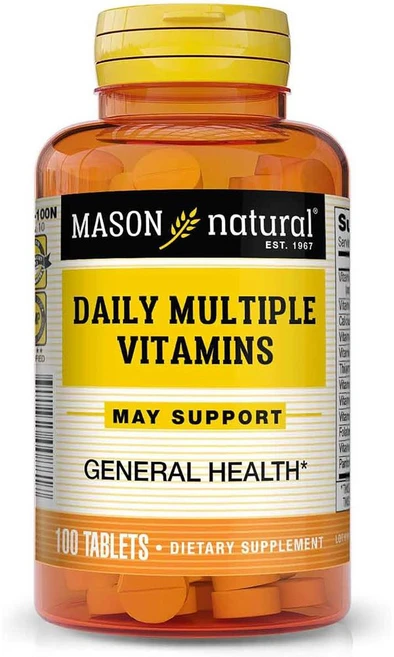 MASON NATURAL 메이슨 내추럴 데일리 멀티플 비타민 100타블렛 2개, 1개 - 쿠팡