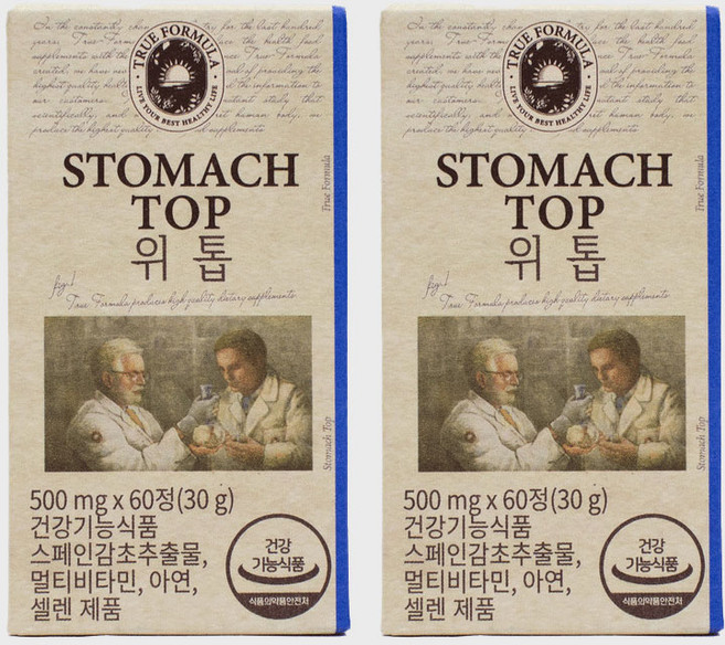 트루포뮬러 위톱 위 점막 보호 영양제 500mg X 60정, 60회분, 2개